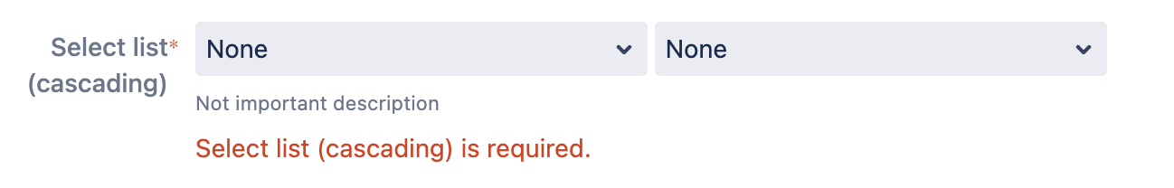 No option is selected for a required field