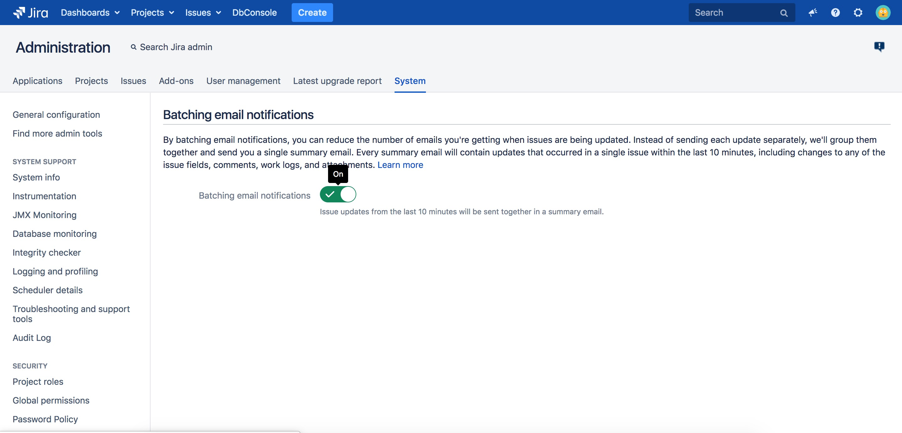 Batching email notifications Atlassian Documentation