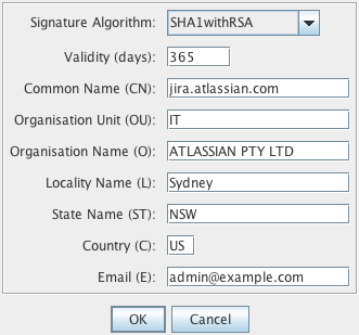 key pair keystore generate Running Atlassian Jira  applications Documentation SSL  or over HTTPS