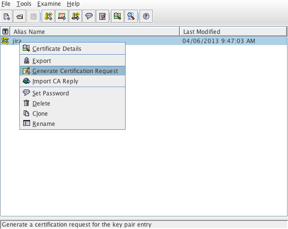 keystore certificate generate using SSL HTTPS Atlassian applications or   Running Documentation over Jira