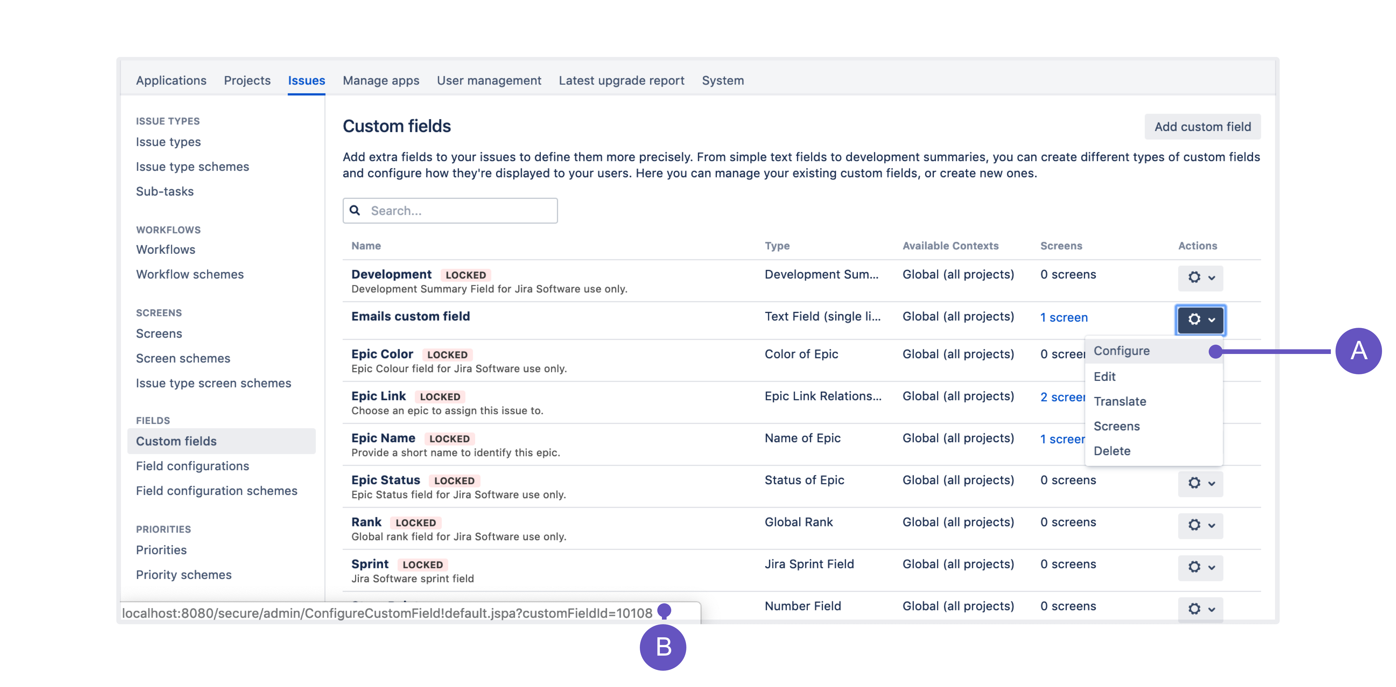 Custom field value in customer notifications