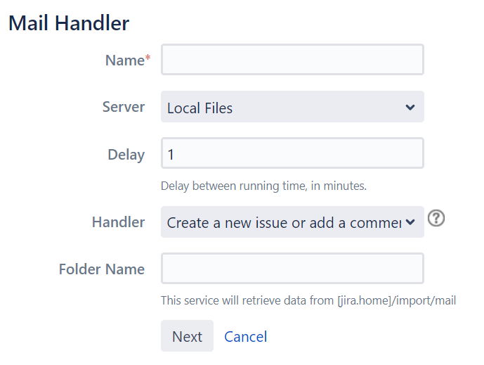 Create a mail handler