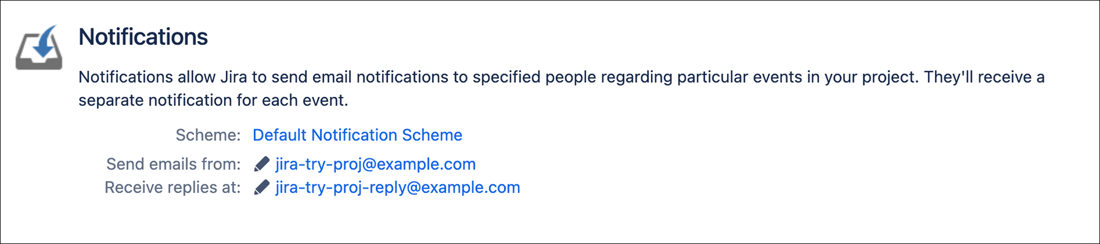 Notification email settings in Jira Data Center app in Teams