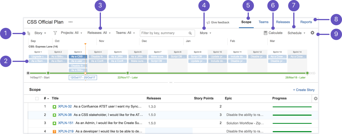 Scheduling and timeline | Advanced Roadmaps for Jira Data Center and ...