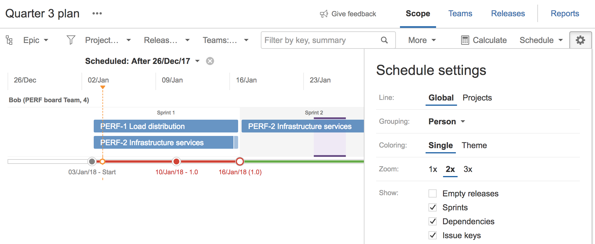 using the timeline advanced roadmaps for jira data center and server 3 29 atlassian documentation ppt template download