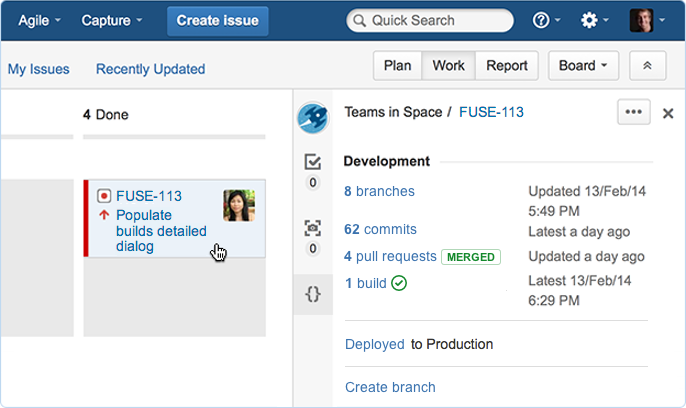 Jira での Git ソフトウェア開発プロセス