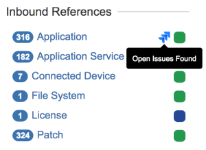 Inbound references view