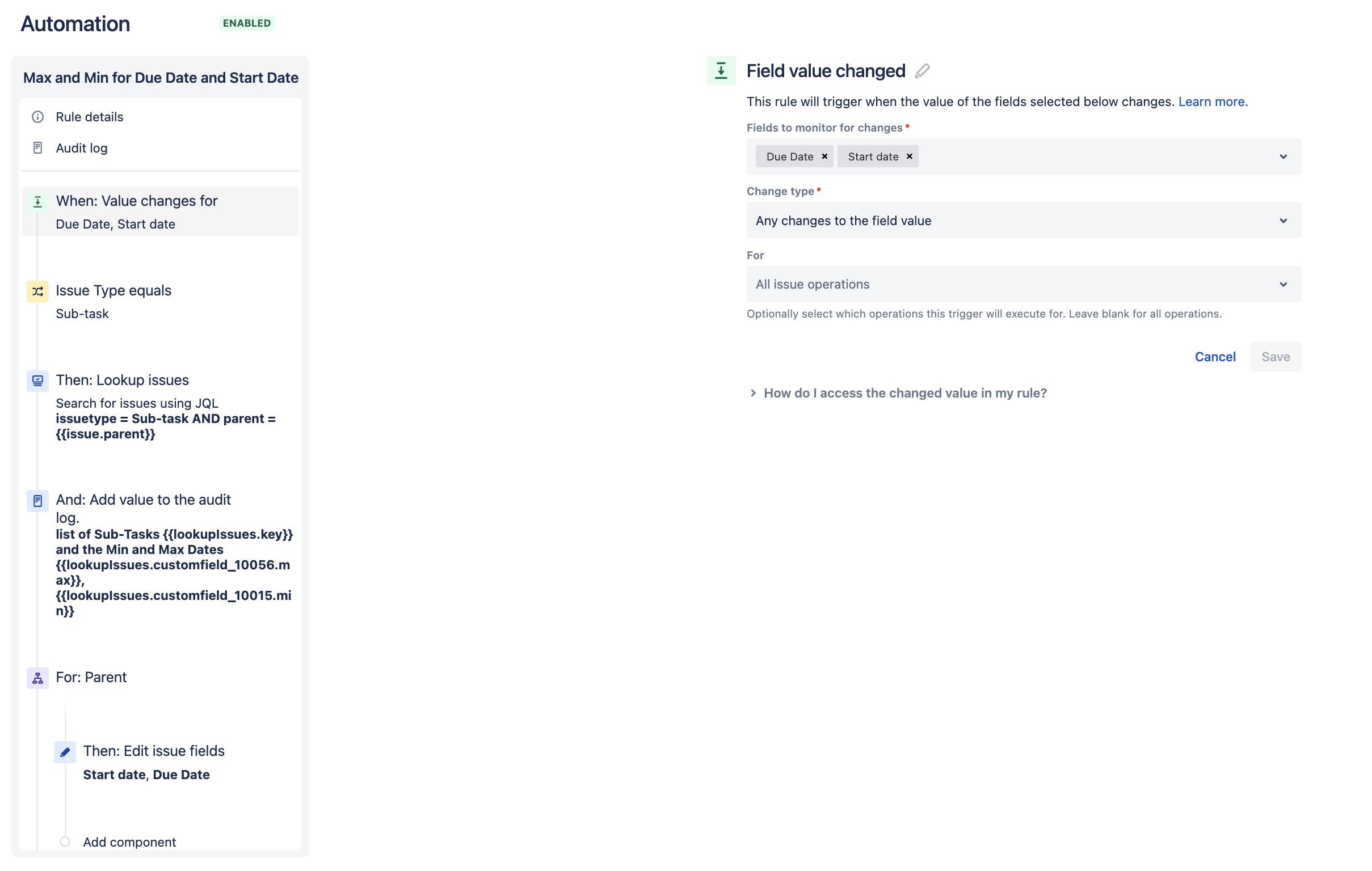 Automation | How To Update Parent Task Start And Due Date Automatically ...