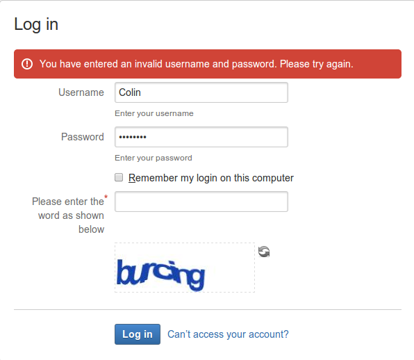 Using Captcha for failed logins | Bamboo Data Center and Server 9.3