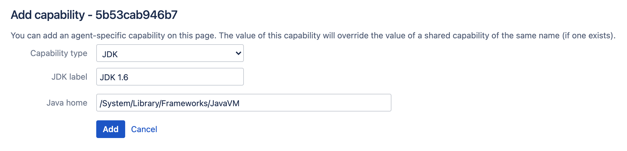 JDK new capability configuration