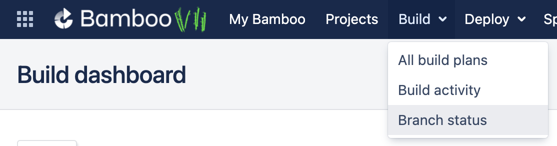 Branch status Branch status