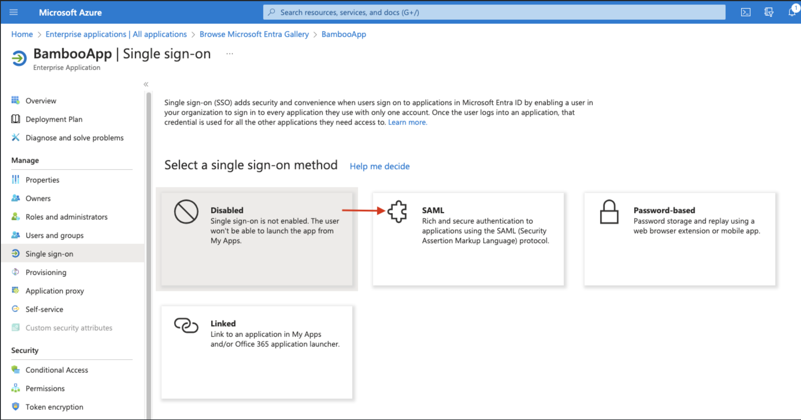 Configure Bamboo SAML SSO With Azure | Bamboo | Atlassian Documentation