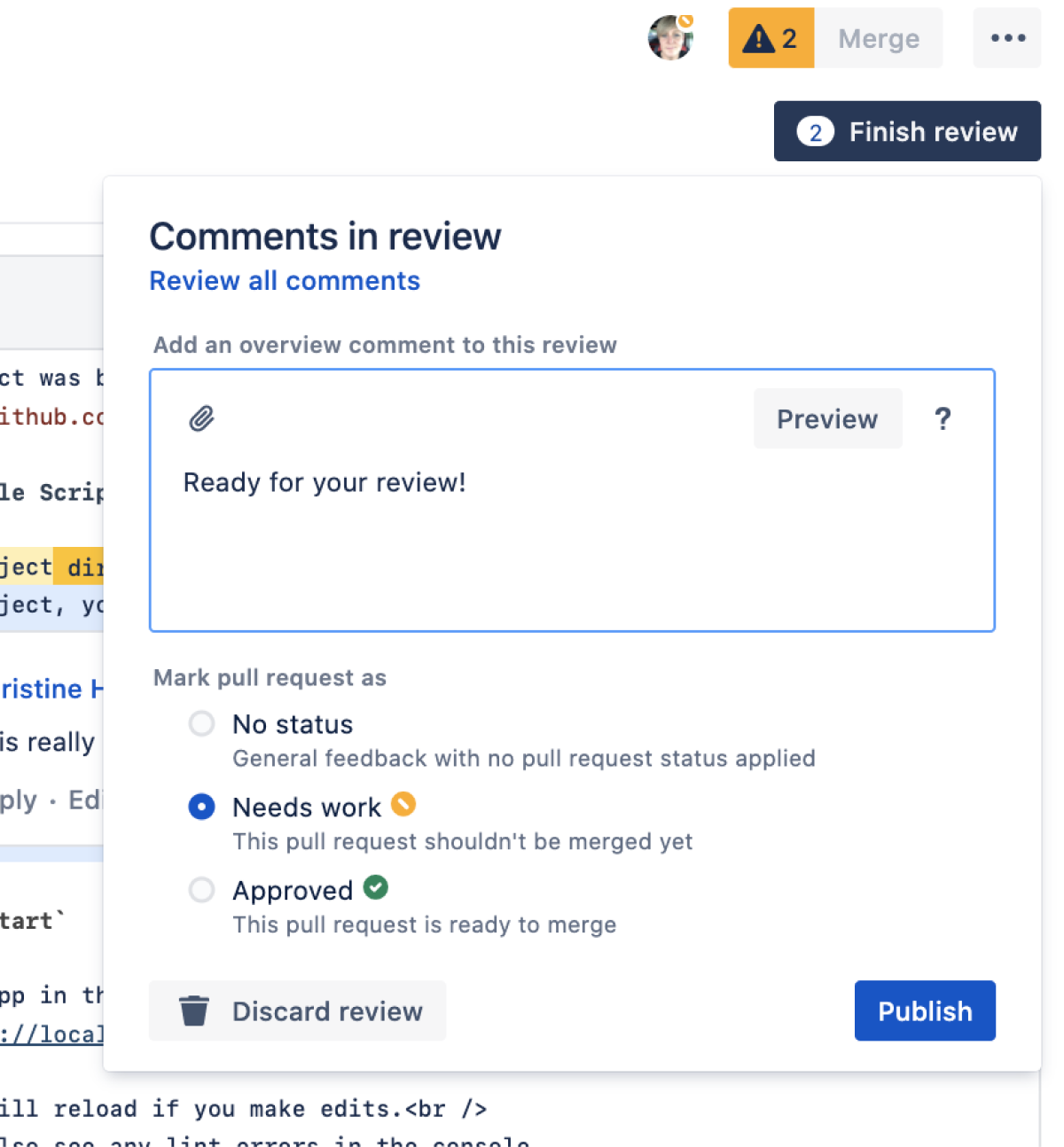 Commenting on a pull request - GitHub Docs