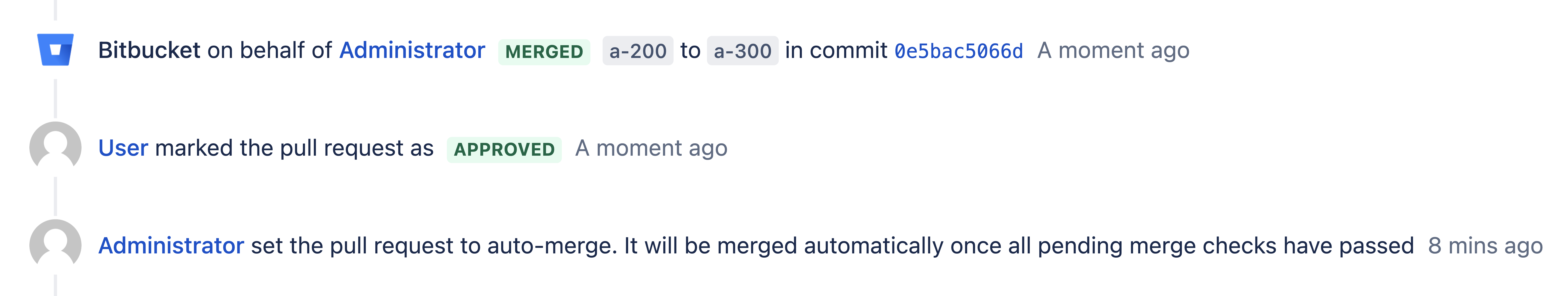 Bitbucket auto-merges pull request