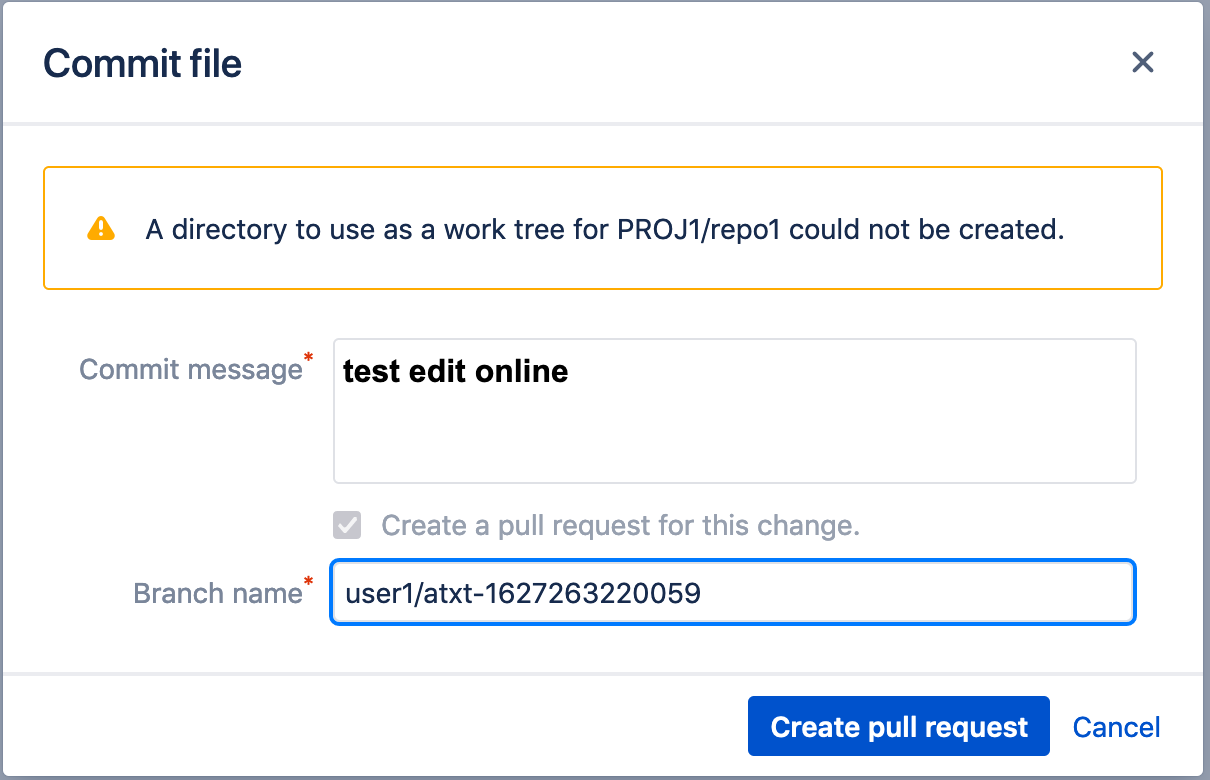 A directory to use as a work tree for PROJECT KEY REPO SLUG