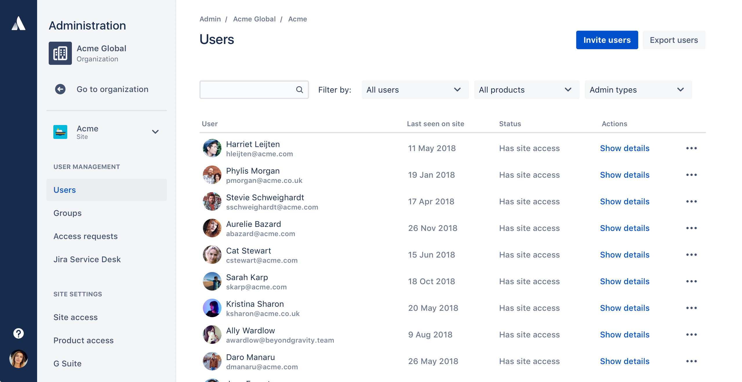 Improvements To Site And Organization Administration Atlassian Cloud Atlassian Documentation