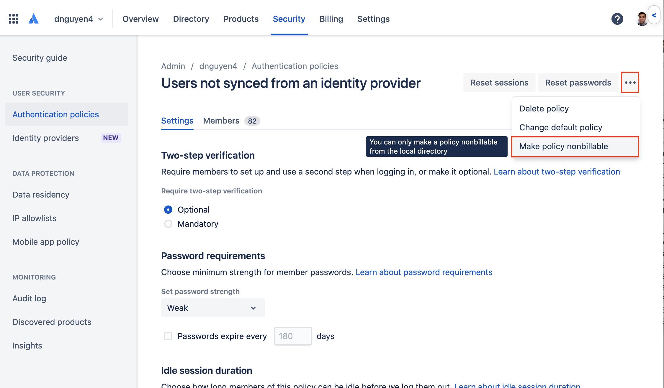 Configuring A Nonbillable Default Policy So Self-sign Up Users Are Not ...