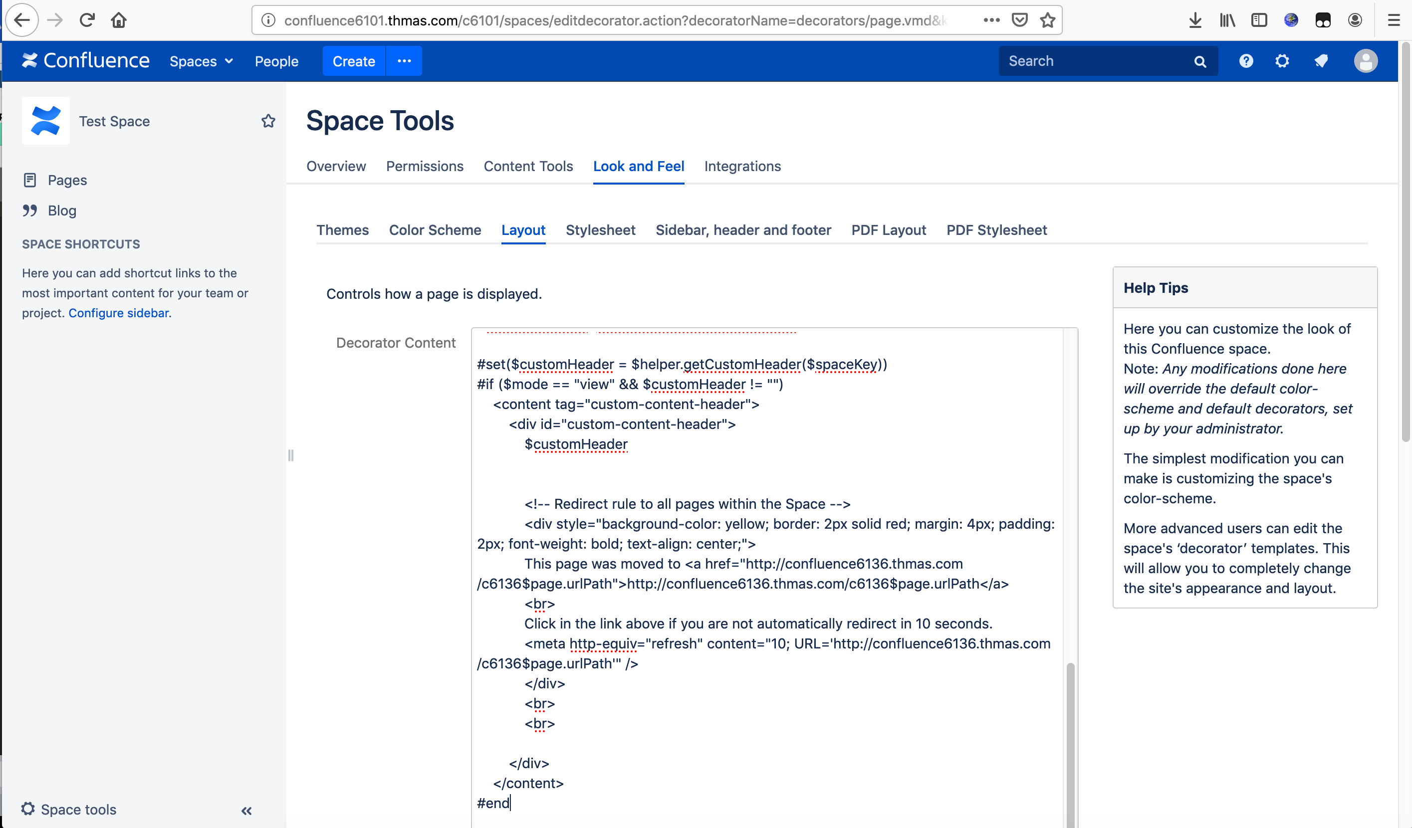 how to use confluence as a html