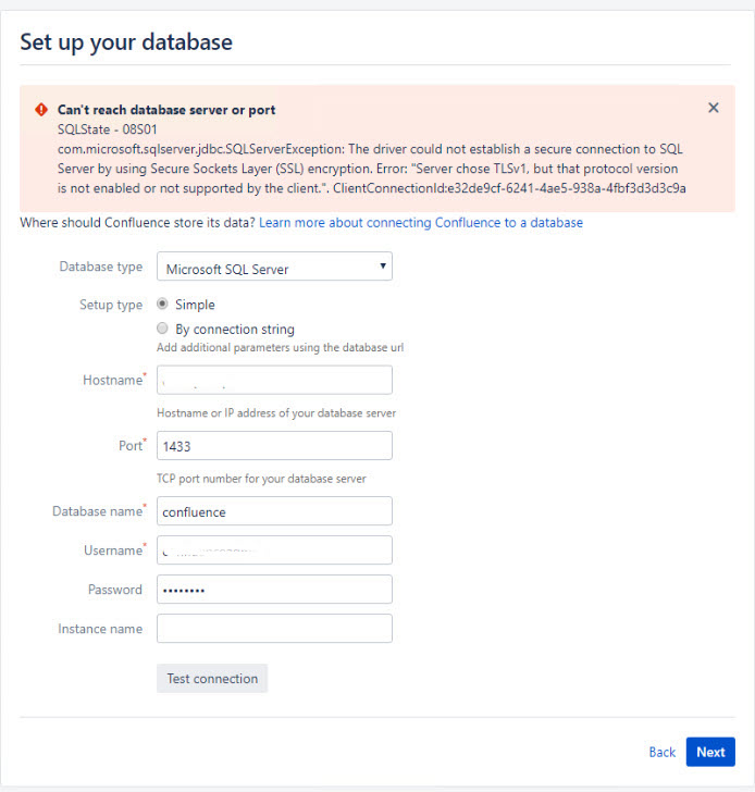 ssl security error sql server