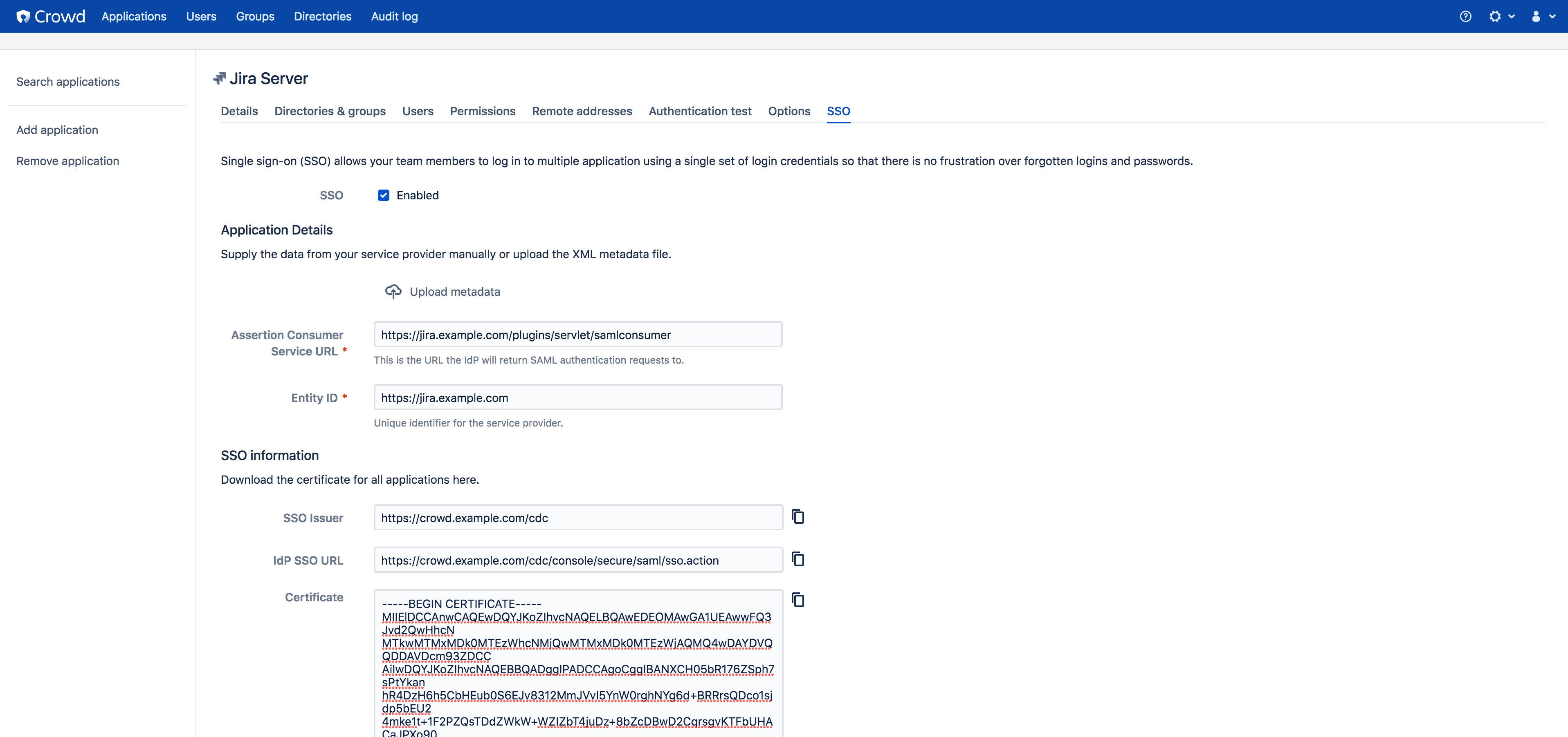 Настройка atlassian. Crowd Atlassian Jira. Crowd SSO Jira.