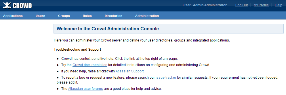 About the Crowd Administration Console | Atlassian Support | Atlassian ...