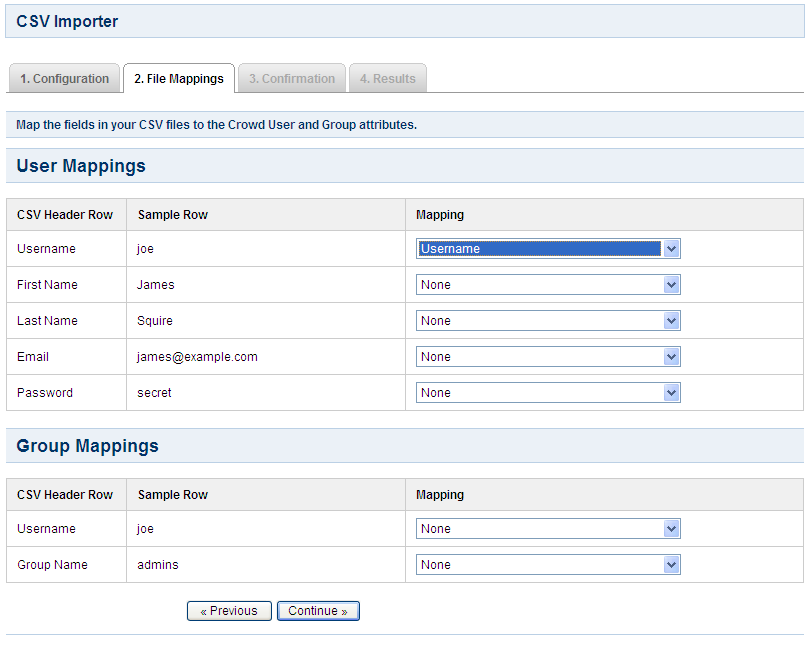 How To Map CSV files