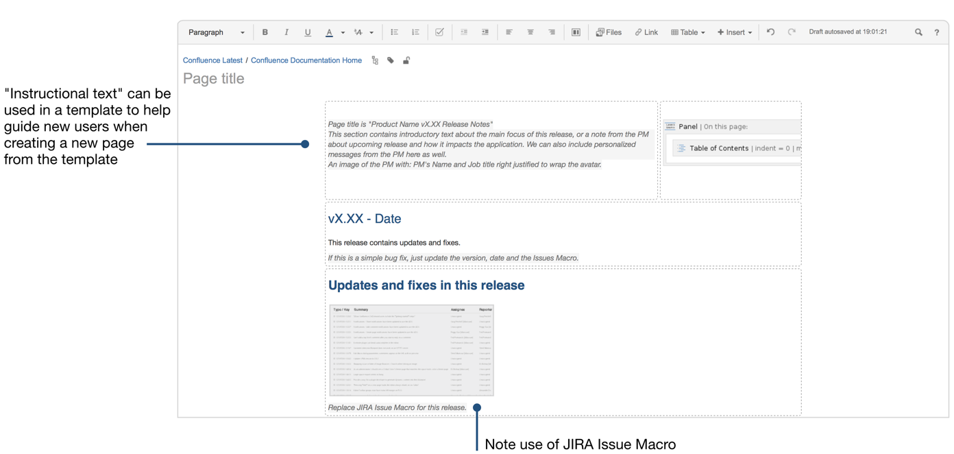 Confluence Release Notes Template