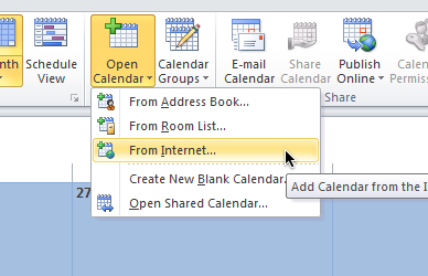 add calendar to outlook desktop