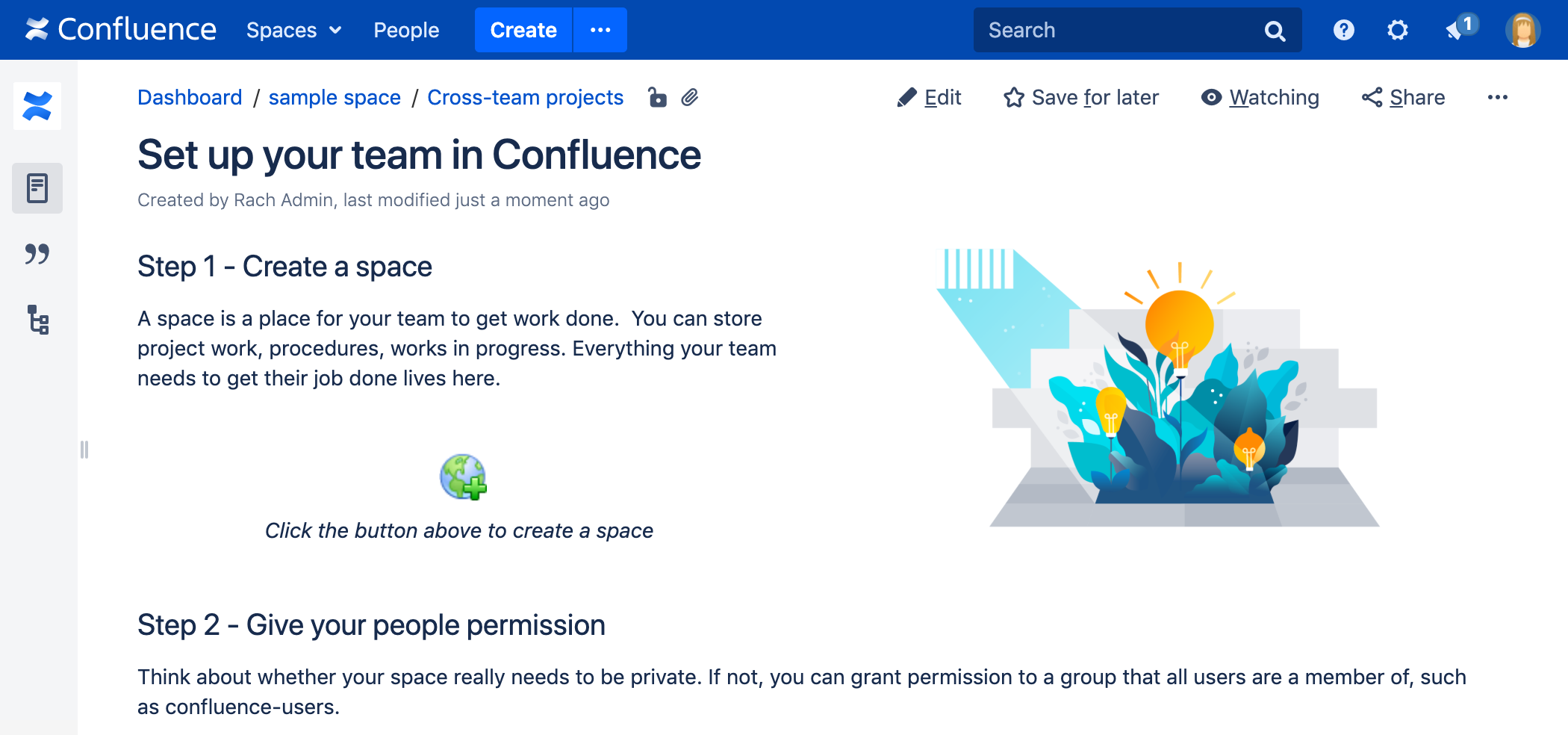 スペース作成ボタン マクロ Confluence Data Center および Server 7 12 Atlassian 製品ドキュメント