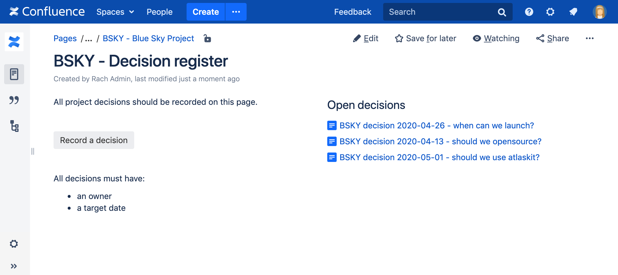 Create From Template Macro Confluence Data Center And Server 7 10 Atlassian Documentation