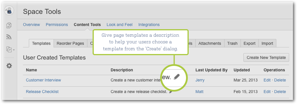 how to use confluence templates
