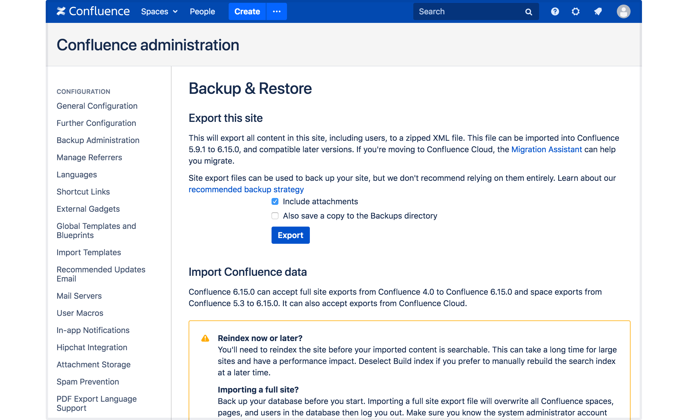 Confluence 6.15 Release Notes Atlassian Documentation