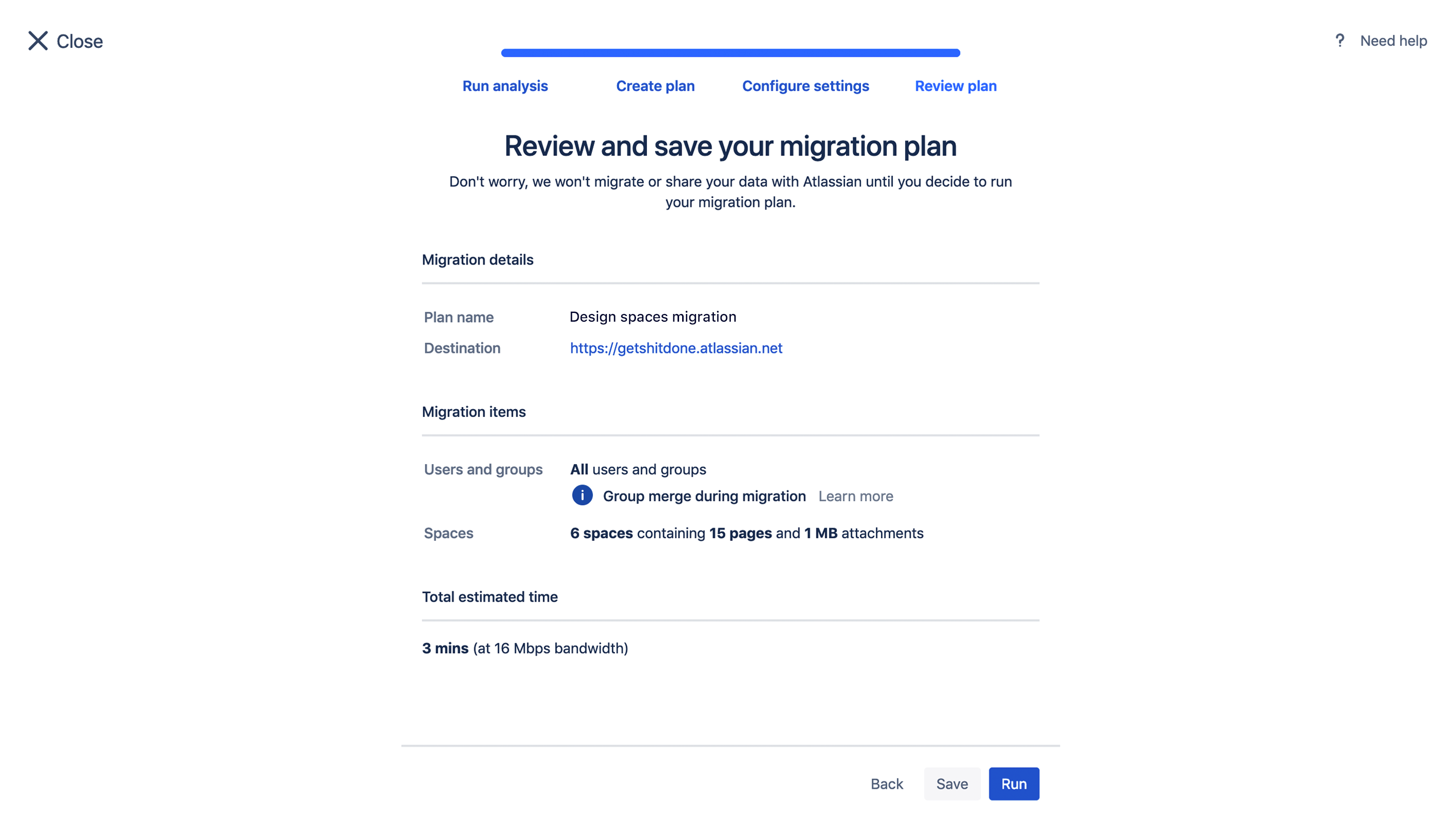 Cloud Migration Assistant for Confluence