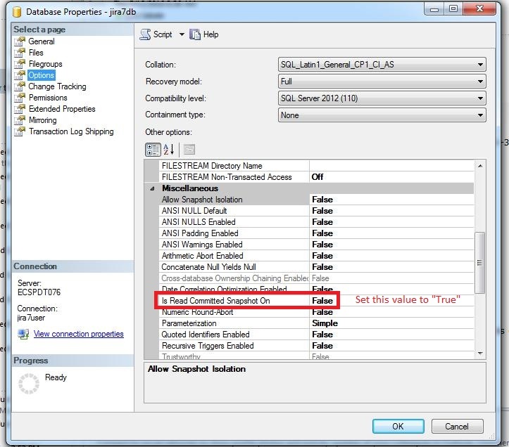 Export workaround for database deadlock