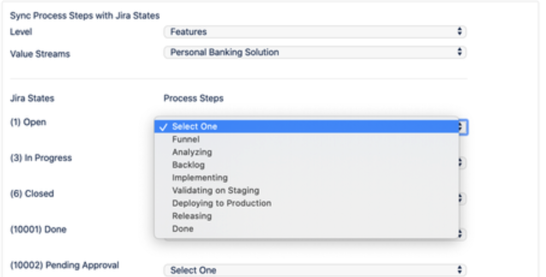 Mapping States, Process Steps, and Statuses between Jira Align and Jira ...