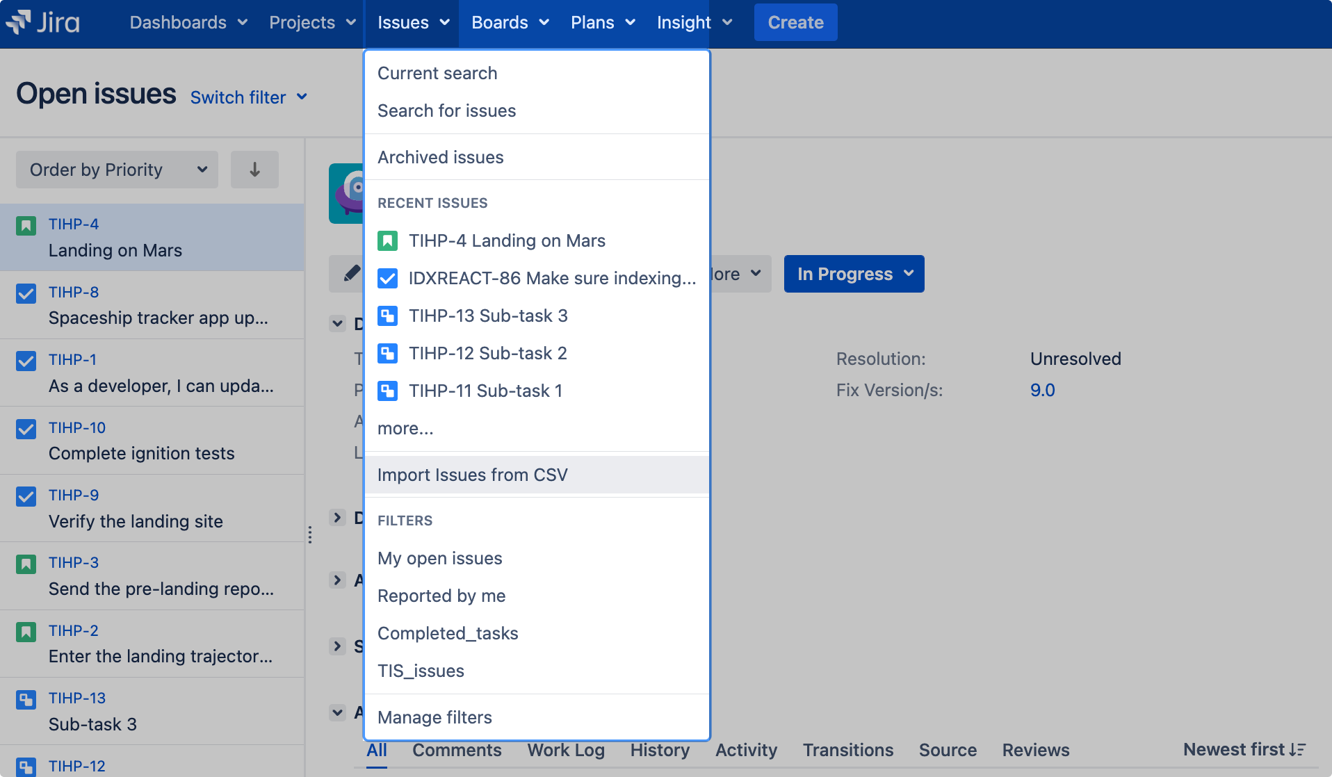 Creating Issues Using The Csv Importer Jira Core Data Center And 5430