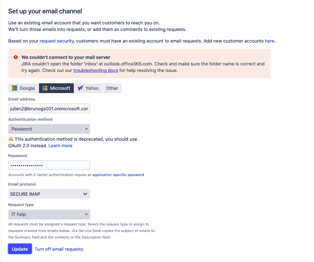 Jira Mail Handler and Service Management Mail Handler cannot be