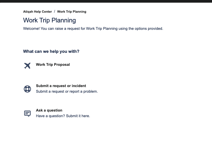 Work trip planner template