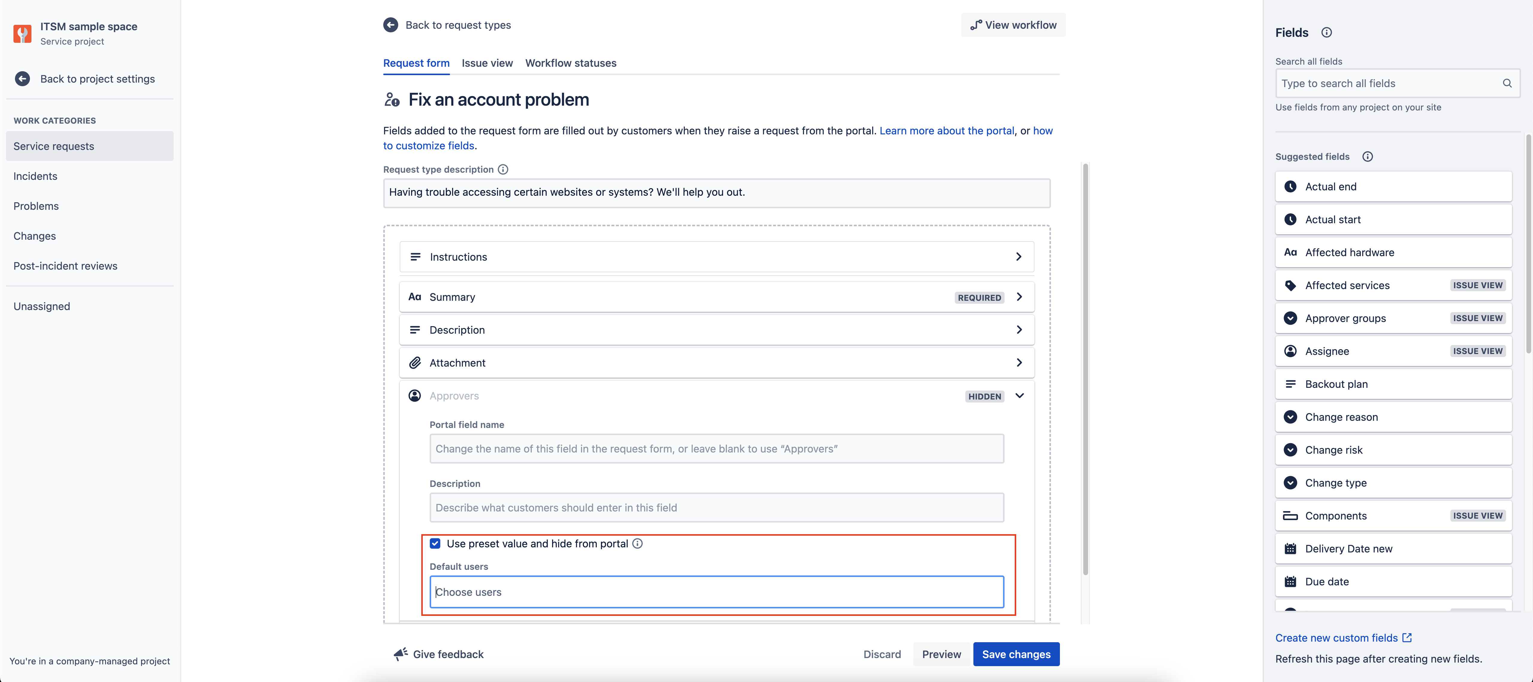 How to configure Default Approvers for Request Types? | Jira ...