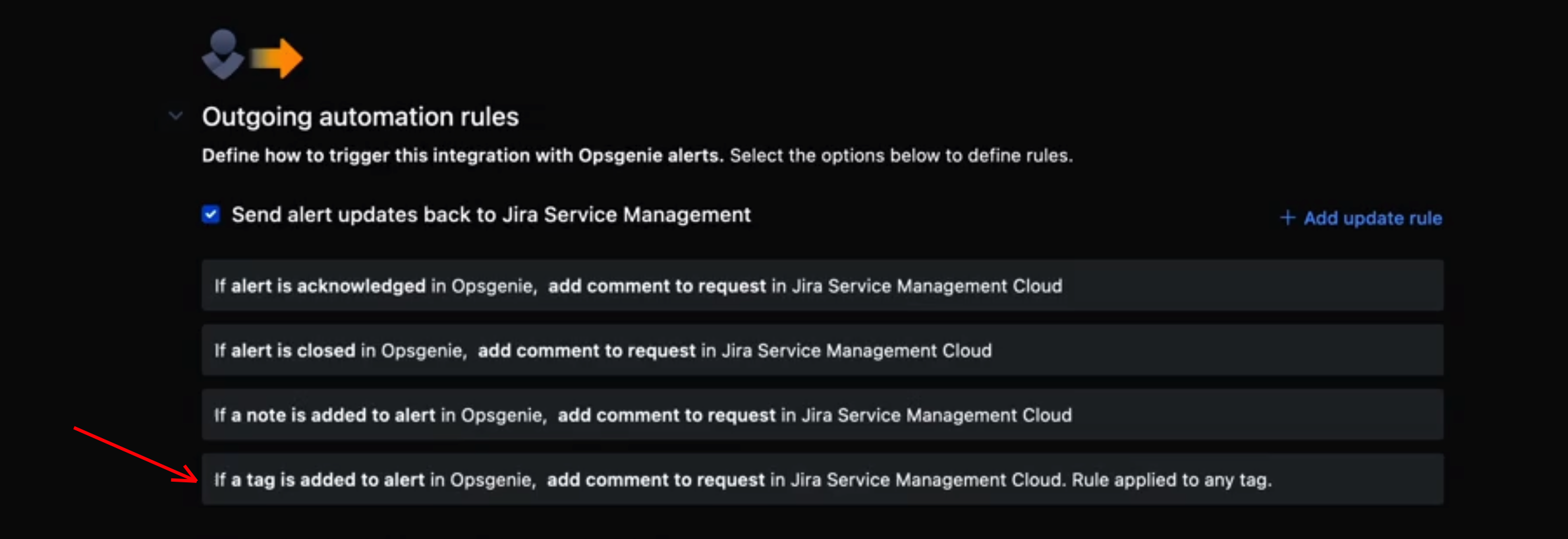 Add Affected Services on Opsgenie alert and update the same on the JSM