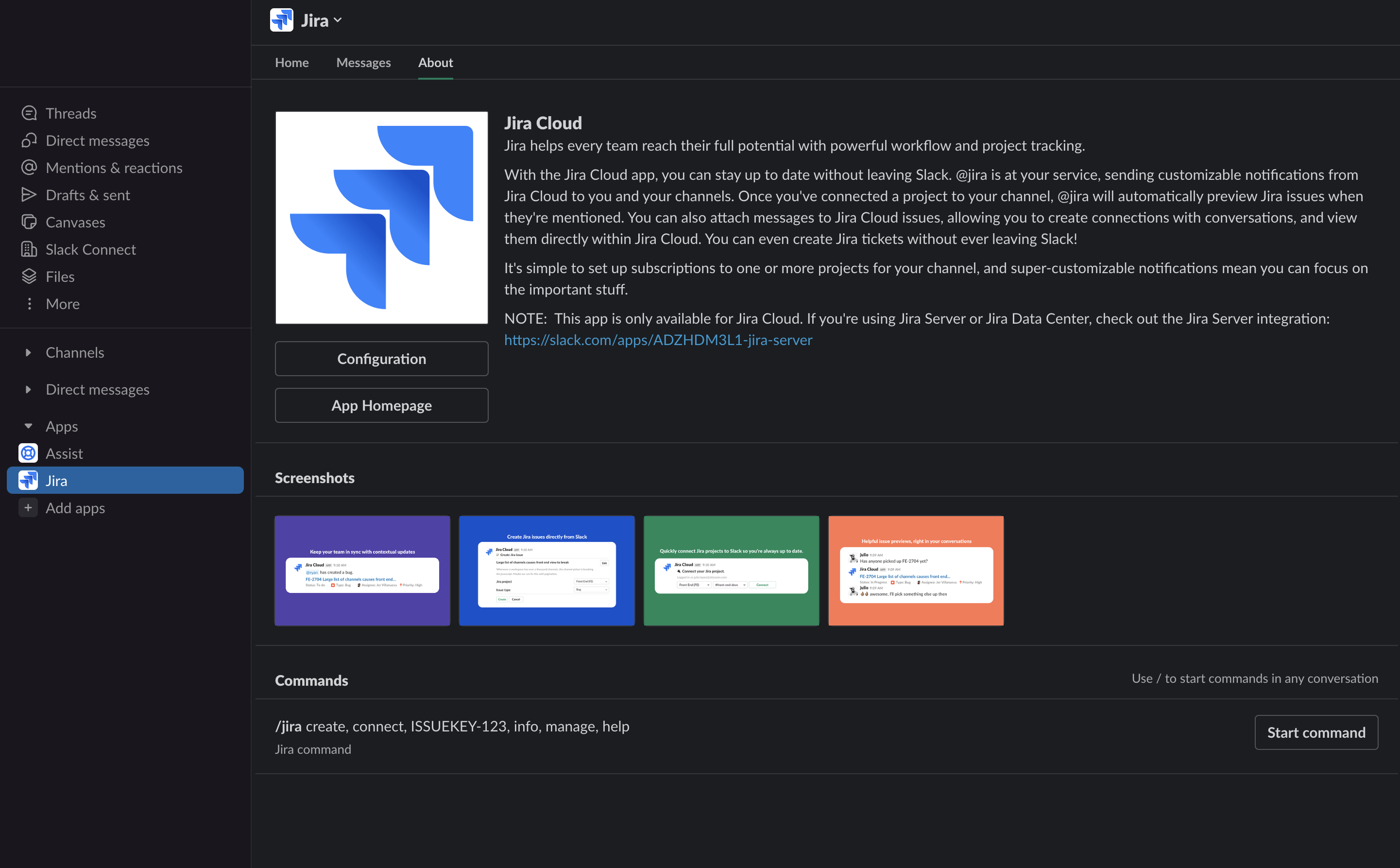 What is the difference between the Jira Slack integration and Jira