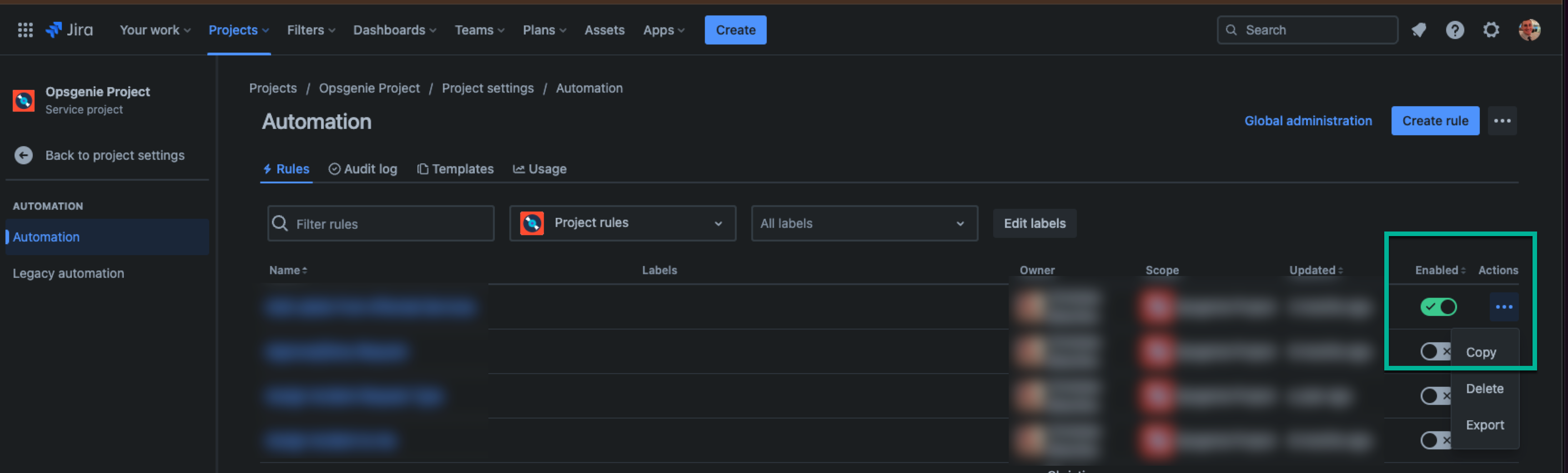 Copying Automation Rules | Jira | Atlassian Documentation