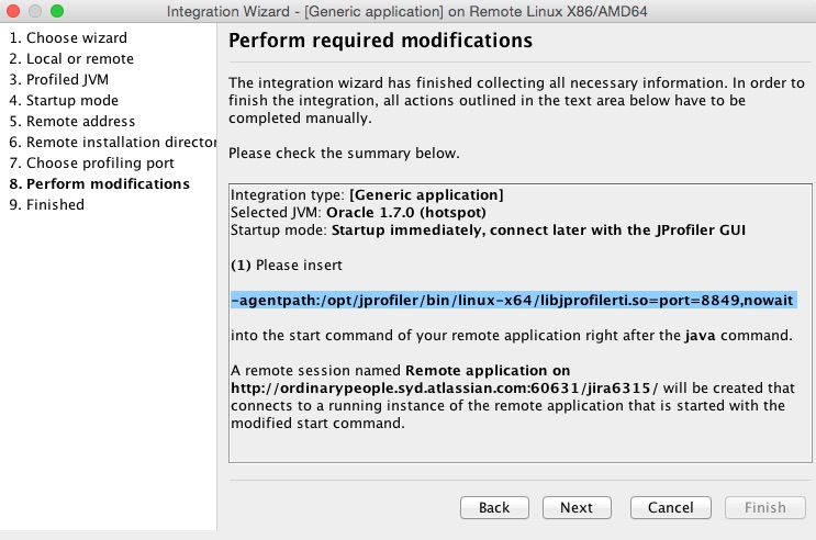 jprofiler agent remote