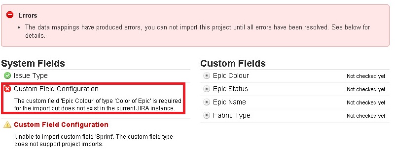 Project Import Fails With Field Does Not Exist Error In Jira Server Jira Atlassian Documentation