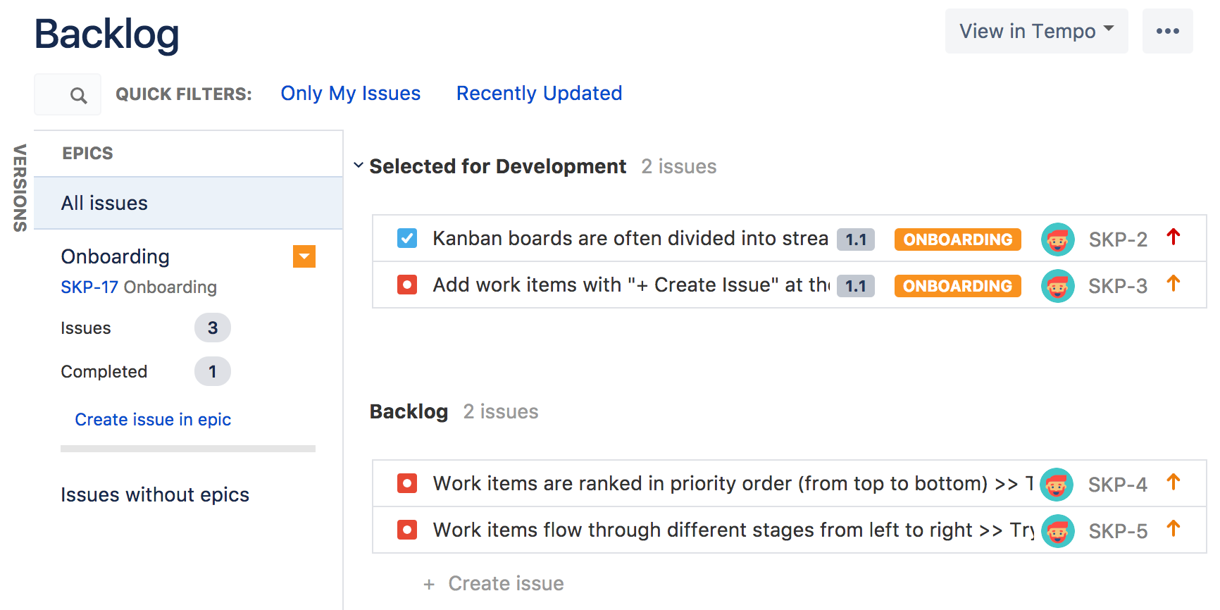 Managing Epics In A Kanban Project Jira Software Cloud Atlassian Documentation