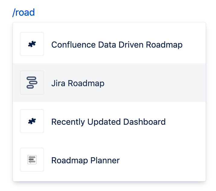 insert roadmap planner into another confluence macro