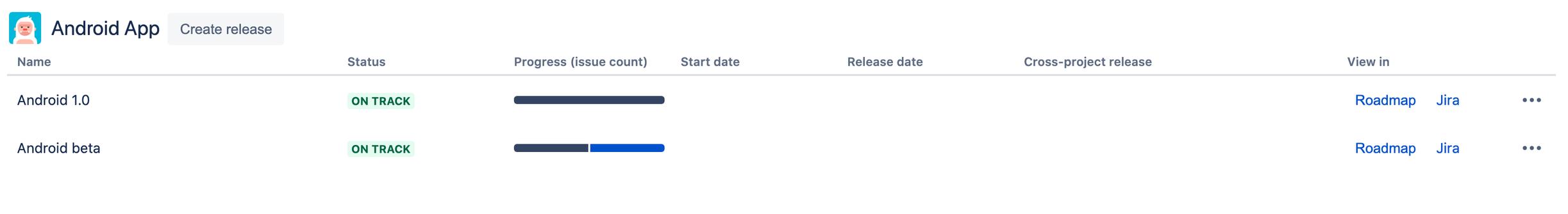 Releases in Advanced Roadmaps | Jira Software Data Center 10.4 ...