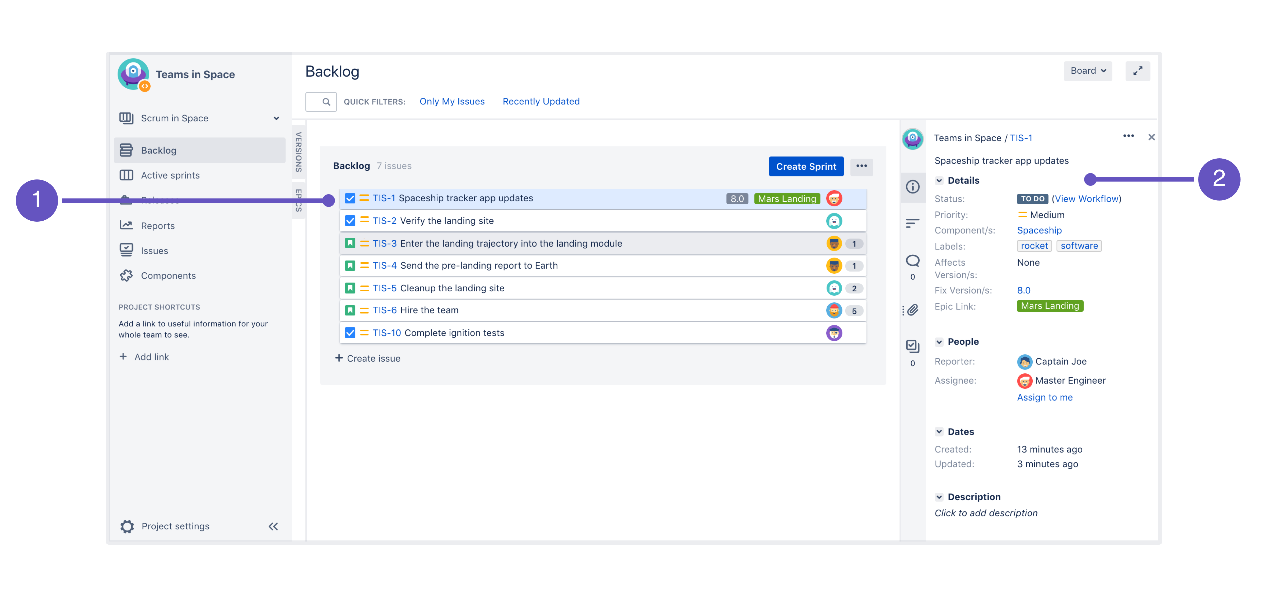 Creating your backlog | Jira Software Data Center and Server 9.2