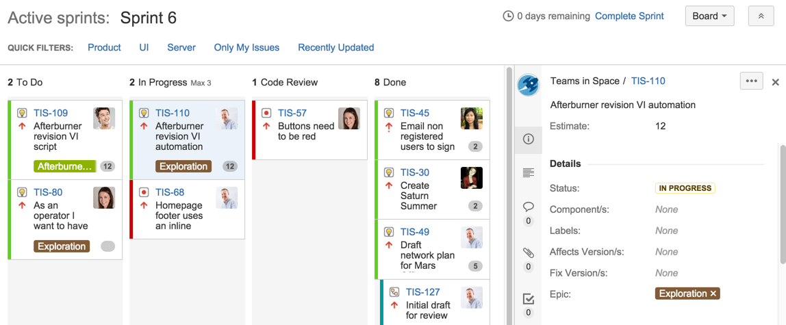 Monitoring the progress of a sprint - Atlassian Documentation