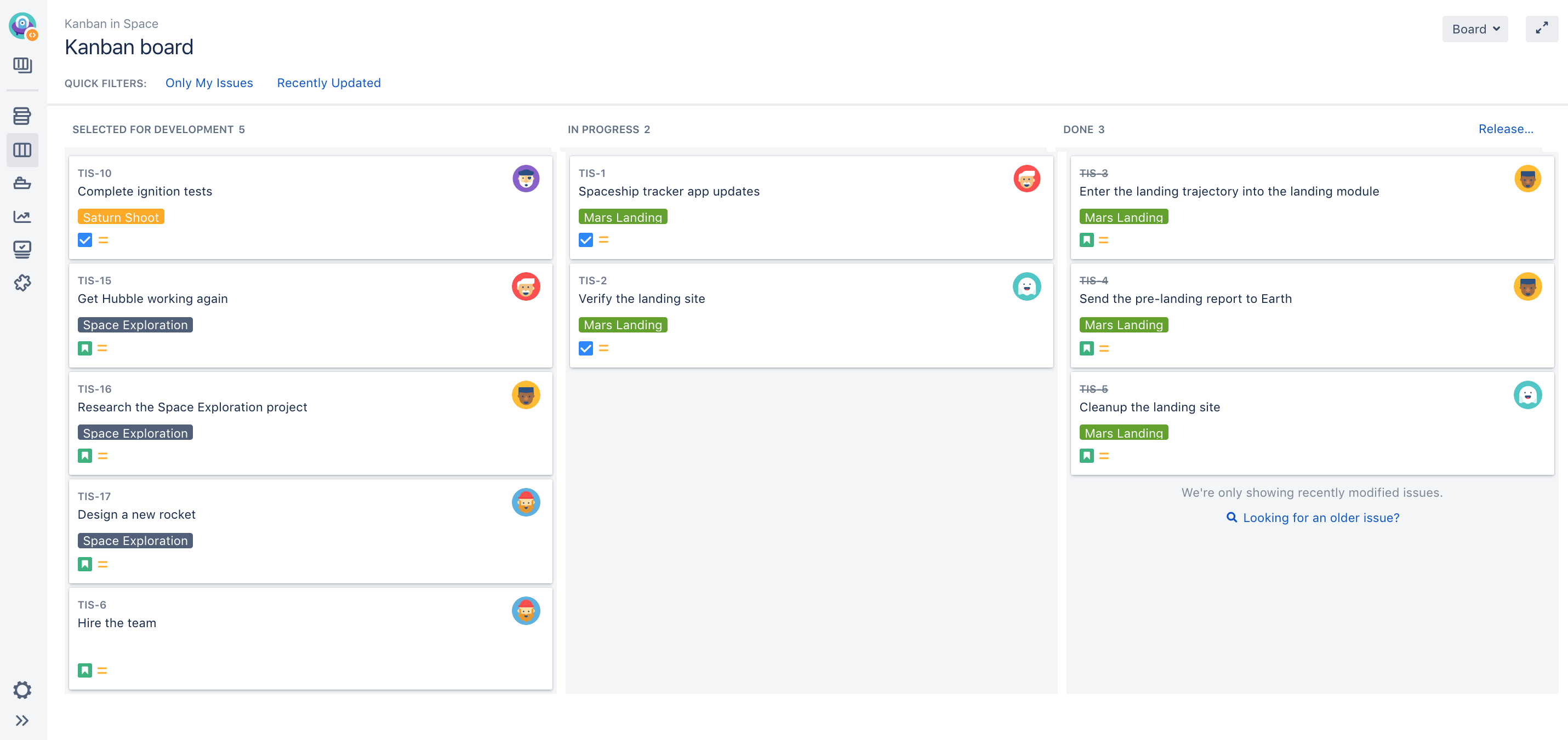 Monitoring work in a Kanban project | Jira Software Data Center and